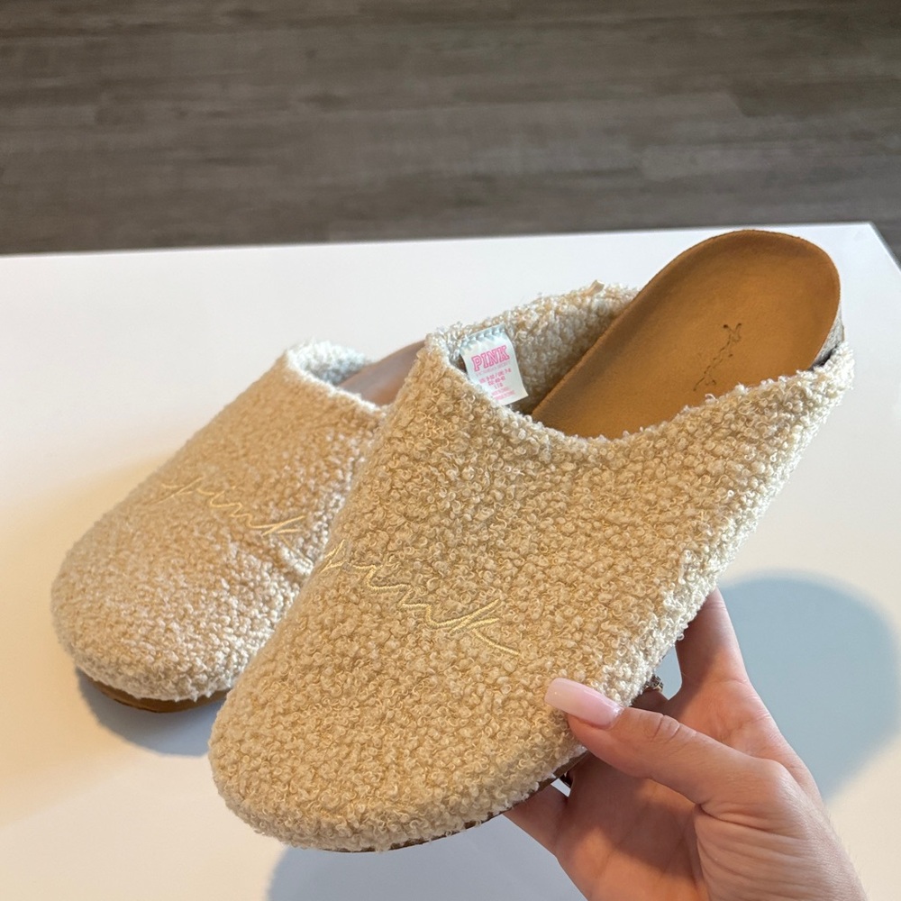 PINK Cream Slip-On Shoes